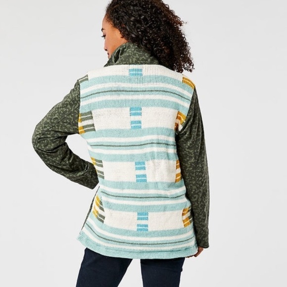 Carve Designs Ryder Jacket Moss Camo mixed fabric knit back media size small - Picture 1 of 11